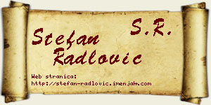 Stefan Radlović vizit kartica